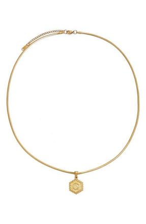 Petit Moments Initial Pendant Necklace in Gold-C at Nordstrom