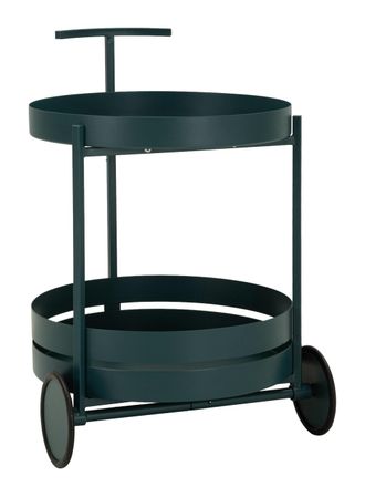 Mauro Ferretti Carrito de metal color verde azulado 40x49,5x61 cm
