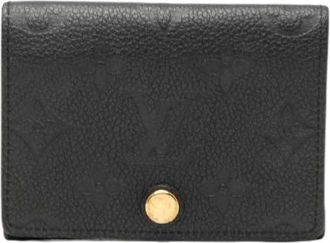 Louis Vuitton Pre-owned Wallets, female, Black, Size: ONE SIZE Pre-owned Monogram Empreinte Card Case