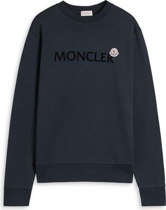 Moncler Logo-appliquéd Cotton Sweatshirt - Navy - L