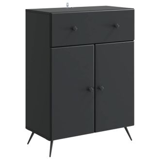 vidaXL Aparador Negro 66 X 34,5 X 90 Cm Madera De Ingenier&iacute;a Vidaxl