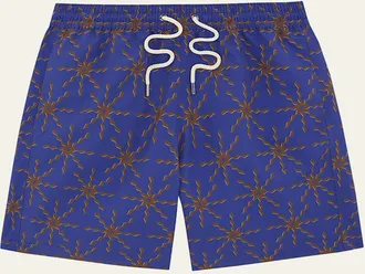 Frescobol Carioca Mens Sol-Printed Swim Trunks