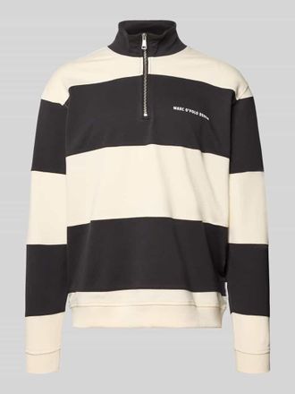 Marc O'Polo Denim Marc OPolo Denim Relaxed Fit Troyer aus reiner Baumwolle in Black, Gr&ouml;&szlig;e XXL