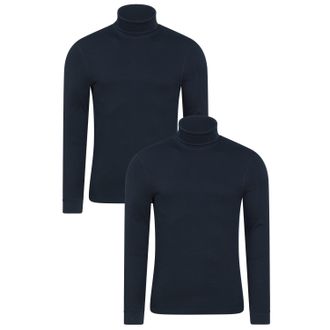 Mountain Warehouse Heren Meribel Thermo Top (Set van 2) (Marine)