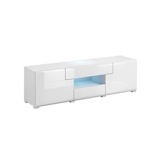 Petits Meubles Mueble tv 2 puertas 2 cajones 159 cm tableros de aglomerado laminados