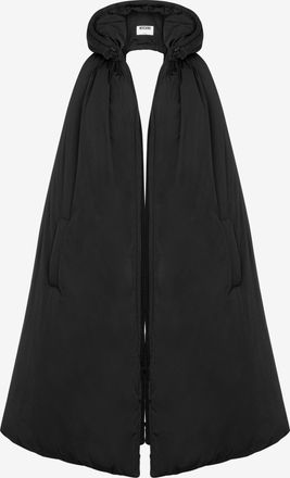 Moschino Maxi gilet in tessuto tecnico - Nero