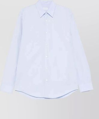 Dries Van Noten caper cotton poplin shirt button collar