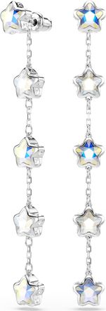 Swarovski Chroma Mixed Cuts, Star, White, Rhodium Plated Earring