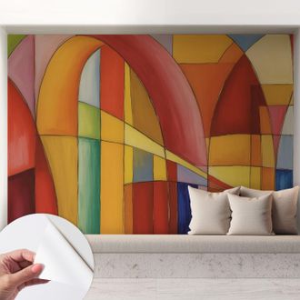 Tulup Fotomurale Adesivo - Parete Decorativa - Decorazione Casa - Stile Moderno Parete - Forme Energiche 208x146 Cm