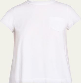 sacai Cotton Poplin x Cotton Jersey T-Shirt