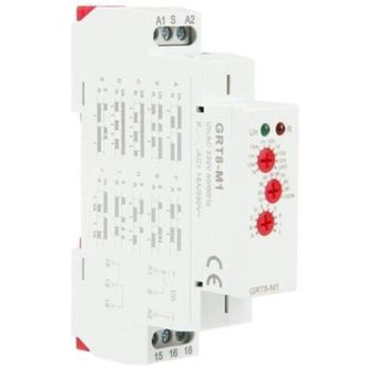 OEM Rel&eacute; Temporizador Crezuo Grt8-m1 De 220 V Ca, Montaje En Riel Din, 10 Funciones, Indicadores Led