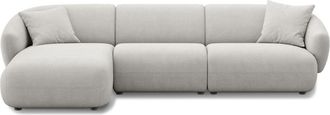 Castlery Auburn Chaise Sectional Sofa Left Facing Customized, Performance Fleece, Medium Grey, Spill Resistant, Modular, Castlery