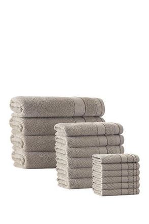 Enchante Home Monroe Turkish Cotton 16-Piece Towel Set - Beige at Nordstrom Rack