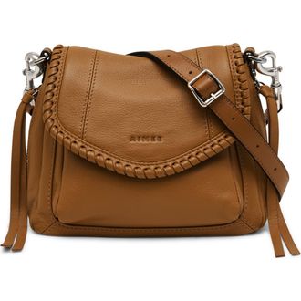 Aim&eacute;e All for Love Leather Mini Crossbody Bag in Latte at Nordstrom