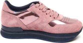 Hogan Su&egrave;de Veterschoen - Dames - Sneakers - Roze - 36 EU - Su&egrave;de - Schoenen
