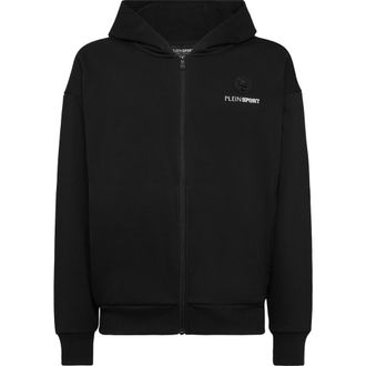Plein Sport Oversize Zipped Hoodie Sweatshirt Ls Scratch Men in Black at Nordstrom, Size Xxx-Large Eu