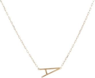 Alex and Ani Gold Elongated Initial Pendant Necklace in Gold - A at Nordstrom