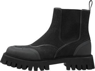 Gucci GG Ankle Boot Black Canvas 739777-FAB5I-1000