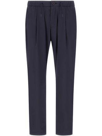 Herno Tailored Blue Trousers with Streamlined Silhouette