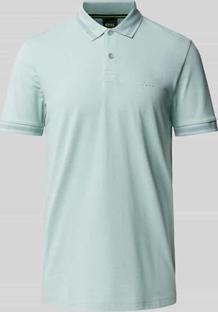 HUGO BOSS Poloshirt mit Label-Detail in Mint, Größe XXXL