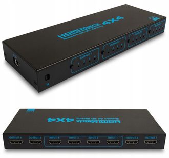 OEM Matriz Hdmi 4x4 Interruptor Divisor Hdcp Remoto Full Hd
