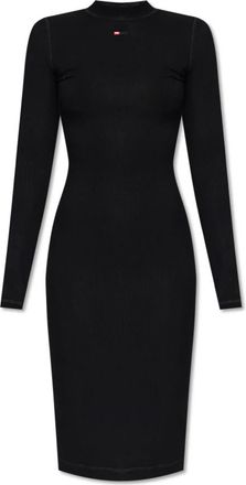 Diesel D-Mokky-Ls-Microdiv Midi-jurk - Dames - Casual kleedjes - Zwart - S - Kleedjes