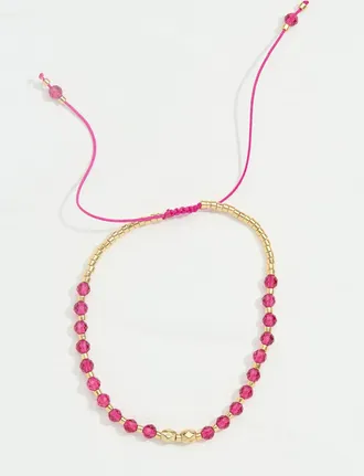 Fat Face FatFace Pink Bead Bracelet
