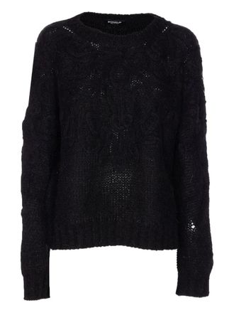 Dondup embroidered crewneck sweater - Black