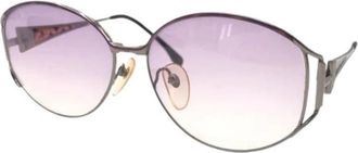 Saint Laurent Pre-owned Metalen Zonnebril - Dames - Vintage Accessoires - Paars - ONE Size - Vintage