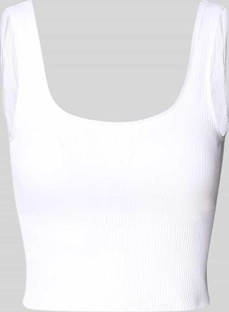 Aim'n Crop Top mit Square-Neck-Ausschnitt in Weiss, Größe XL