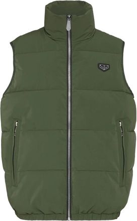Philipp Plein Nylon Gewatteerd Bodywarmer - Heren - Bodywarmers - Groen - XL - Nylon - Jassen