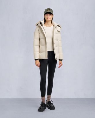 Moose Knuckles Womens Cloud Shearling Trim 3q Jacket