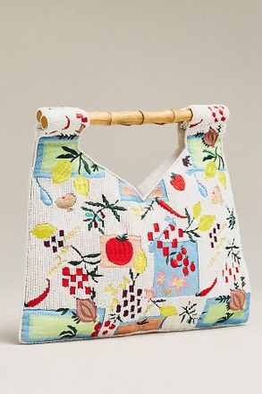 Maeve Beaded Bamboo Hand Bag