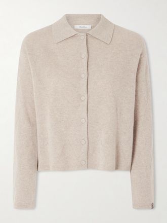 Max Mara Cardigan In Cashmere - Neutri
