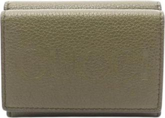Gucci Pre-owned Vintage Tri-fold Portemonnee - Dames - Vintage Accessoires - Groen - ONE Size - Leer - Vintage