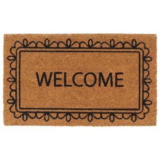 Berkfield Home Door Mat Natural 45x75 cm Tufted Coir in Brown