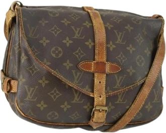 Louis Vuitton Pre-owned Cross Body Bags, female, Brown, Size: ONE SIZE Pre-owned Canvas Cross Body Bag