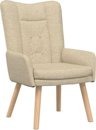vidaXL Relaxing Chair Cream 63 x 67 x 94 cm Fabric Vidaxl