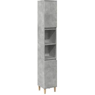 vidaXL Bathroom Cabinet Concrete Grey 30x30x190 cm Engineered Wood vidaXL