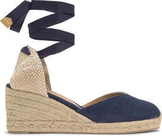 Castaner Chiara Espadrille - Dames - Sleehakken - Blauw - 40 EU - Katoen - Schoenen