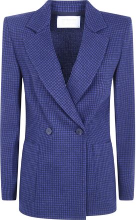 Harris Wharf London Blazer Double Breasted Patterned Moleskin