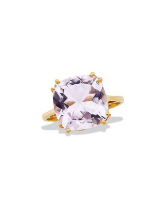 Savvy Cie Jewels 18K Over Silver 4.87 Ct. Tw. Pink Amethyst Statement Ring