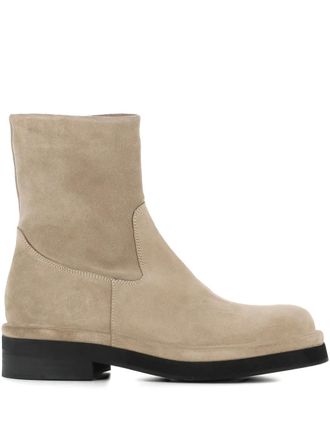 Del Carlo zip-fastening suede boots - Neutrals