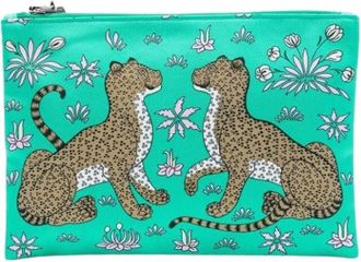 Herm&egrave;s Pre-owned Clutches, female, Green, Size: ONE SIZE Pre-owned Silk Pouch