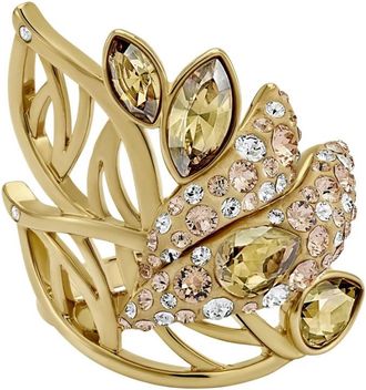 Swarovski Graceful Bloom Cocktail Ring - Dames - Ringen - Geel - ONE Size - Accessoires
