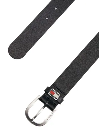 Tommy Hilfiger Buffalo Full Grain Leather Belt - Black