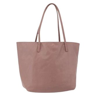 Loewe Pre-owned Tote Bags, female, Pink, Size: ONE SIZE Pre-owned Leather Tote Bag