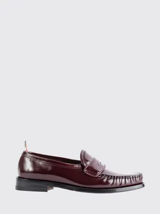 Thom Browne Penny Loafers in Calfskin with Tricolor Flag