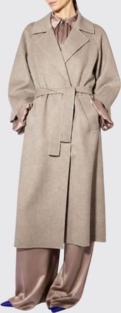 Liviana Conti Long Wool Robe Coat with Belt