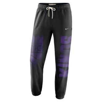 Nike Mens Sacramento Kings Standard Issue Therma-FIT Fleece Basketball Pants in Black | IQ1541-010